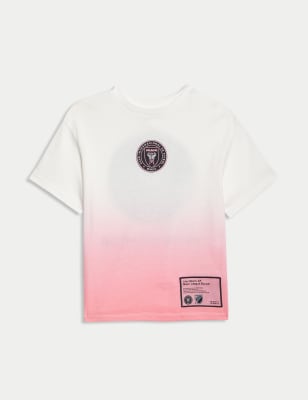 

Boys M&S Collection Pure Cotton Inter Miami Ombre T-Shirt (2-8 Yrs) - Pink, Pink