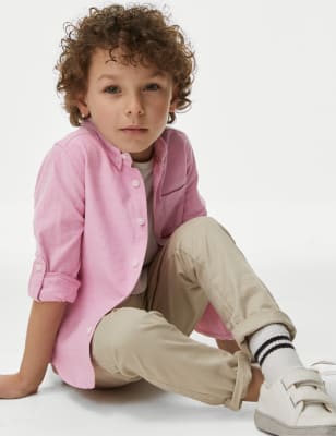 

M&S Collection Oxford-Hemd aus reiner Baumwolle (2-8 J.) - Pink, Pink