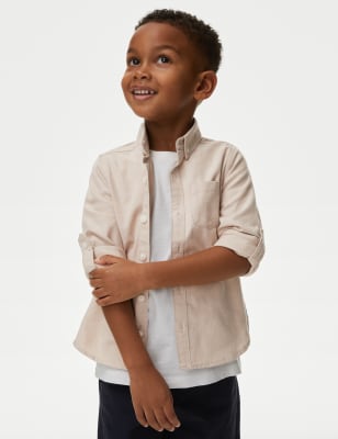 

M&S Collection Oxford-Hemd aus reiner Baumwolle (2-8 J.) - Stone, Stone