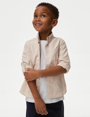 

Boys M&S Collection Pure Cotton Oxford Shirt (2-8 Yrs) - Stone, Stone