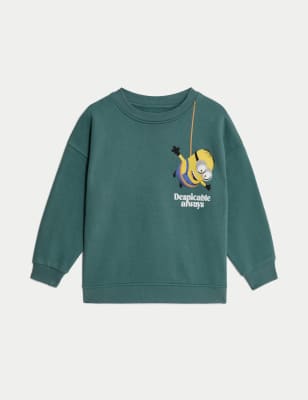 

M&S Collection Sudadera de algodón de Despicable Me™ Minions™ (2-8 años) - Dark Green, Dark Green