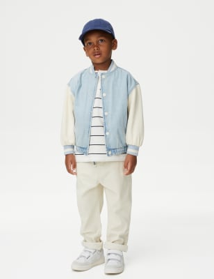 

Boys M&S Collection Denim Bomber Jacket (2-8 Yrs), Denim