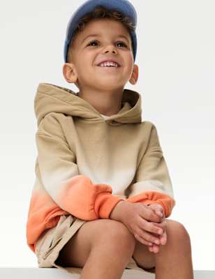 

Boys M&S Collection Cotton Rich Ombre Hoodie (2-8 Yrs), Orange Mix