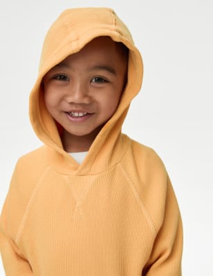 

Boys M&S Collection Pure Cotton Textured Hoodie (2-8 Yrs) - Orange, Orange