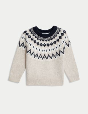 

Boys M&S Collection Patterned Knitted Jumper (2-8 Yrs) - Neutral, Neutral