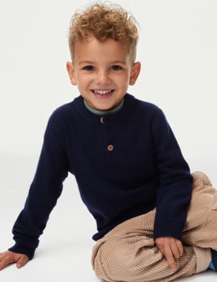 

M&S Collection Henley Strickpullover (0-8 J.) - Navy, Navy