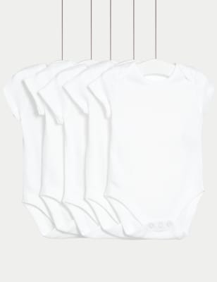 

Unisex,Boys,Girls M&S Collection 5pk Pure Cotton Waffle Bodysuits (5lbs - 3 Yrs) - White, White