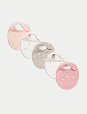 

Girls M&S Collection 5pk Pure Cotton Floral Dribble Bibs - Pink Mix, Pink Mix