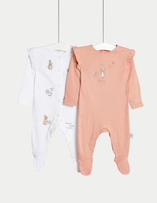 

M&S Collection 2er-Pack Schlafanzüge aus reiner Baumwolle mit Peter Rabbit™-Motiv (3,2 kg - 3 Jahre) - Pink Mix, Pink Mix