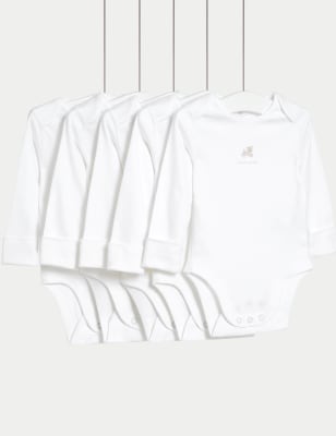 

Girls M&S Collection 5pk Pure Cotton Animal Grow With Me Bodysuits (6½lbs-3 Yrs) - White Mix, White Mix