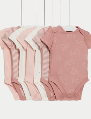 

Girls M&S Collection 7pk Pure Cotton Bodysuits (5lbs-3 Yrs) - Pink Mix, Pink Mix