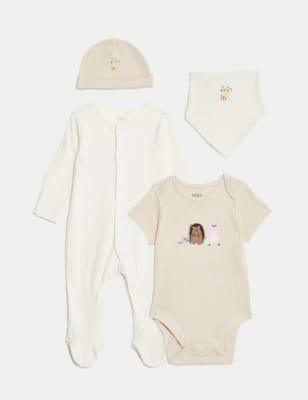

Girls M&S Collection 4pc Pure Cotton Animal Starter Set (7lbs-1 Yrs) - Calico Mix, Calico Mix