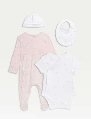 

Girls M&S Collection 4pc Cotton Rich Tulip Gift Set (0-9 Mths) - White Mix, White Mix