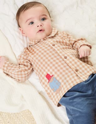 

Boys M&S Collection 2pc Pure Cotton Paddington™ Outfit (7lbs-1 Yrs) - Chambray Mix, Chambray Mix