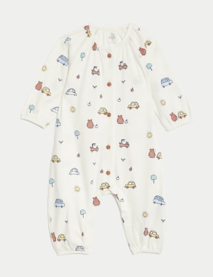 

Boys M&S Collection Pure Cotton Printed Romper (7lbs-1 Yrs) - Ecru Mix, Ecru Mix