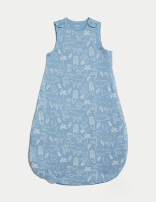 

M&S Collection Saco de dormir 100% algodón con resistencia térmica de 1,5 tog con diseño de safari (0-36 meses) - Blue Mix, Blue Mix