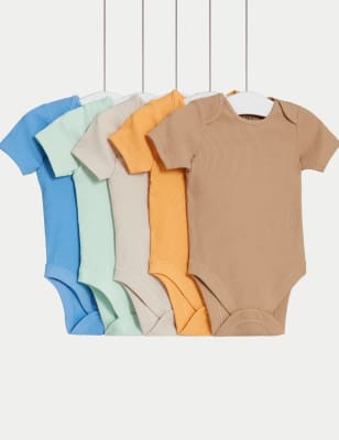 

Boys M&S Collection 5pk Cotton Rich Bodysuits (6½lbs-3 Yrs) - Multi, Multi