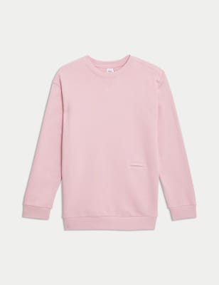 

M&S Collection Sudadera de algodón adaptable (2-16 años) - Pink, Pink