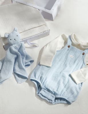 

Unisex,Boys,Girls M&S Collection 4pc Pure Cotton Whale Starter Gift Set (0-6 Mths) - Light Blue, Light Blue