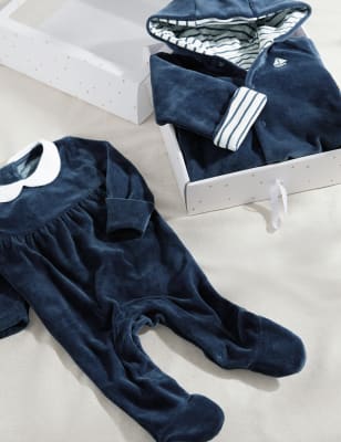 

Unisex,Boys,Girls M&S Collection 2pc Jacket and Sleepsuit Gift Set (0-6 Mths) - Light Blue, Light Blue