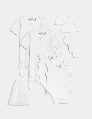 

Unisex,Boys,Girls M&S Collection 8pc Pure Cotton Premature Starter Set - White, White