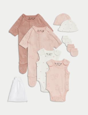 

Unisex,Boys,Girls M&S Collection 8pc Cotton Rich Premature Hospital Starter Set - Pink Mix, Pink Mix