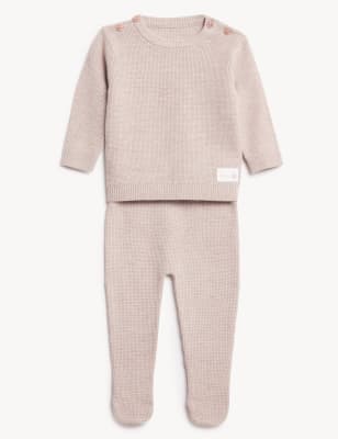 

Unisex,Boys,Girls M&S Collection 2pc Knitted Outfit (7lbs-1 Yrs) - Nude, Nude