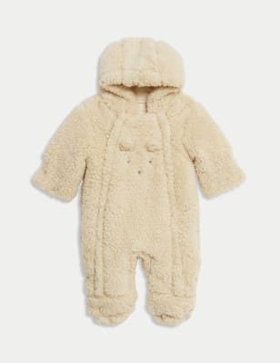 

Unisex,Boys,Girls M&S Collection Animal Face Pramsuit (0-12 Mths) - Brown Mix, Brown Mix