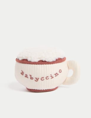 

Unisex,Boys,Girls M&S Collection Babyccino Knitted Toy, Camel Mix