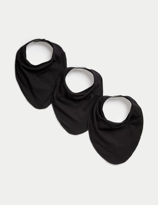 

Unisex,Boys,Girls M&S Collection 3pk Adaptive Pure Cotton Bibs - Multi, Multi