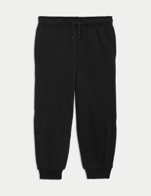 

Boys M&S Collection Adaptive Cotton Rich Brushback Joggers (2-16 Yrs), Black
