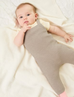 

Unisex,Boys,Girls M&S Collection Knitted Dungarees (7lbs-1 Yrs) - Dark Almond, Dark Almond