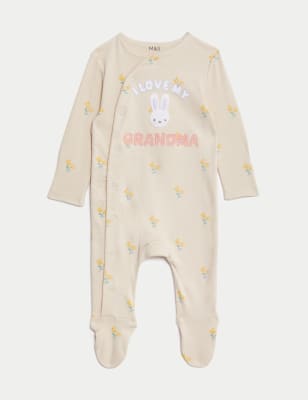 

M&S Collection Pijama de bebé 100% algodón floral 'Grandma' (7 lbs-9 meses) - Calico Mix, Calico Mix