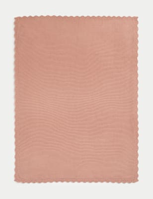 

Unisex,Boys,Girls M&S Collection Pure Cotton Knitted Shawl - Rose, Rose