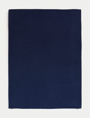 

Unisex,Boys,Girls M&S Collection Pure Cotton Knitted Shawl - Indigo, Indigo