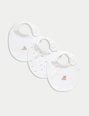 

Unisex,Boys,Girls M&S Collection 3pk Born In 2025 Bibs (0-3 Mths) - White Mix, White Mix