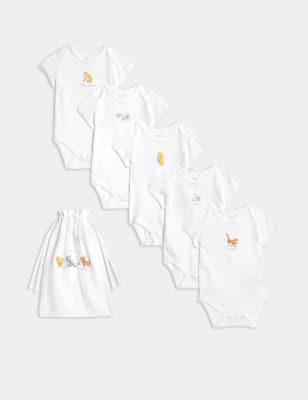 

Unisex,Boys,Girls M&S Collection 5pk Pure Cotton Winnie the Pooh™ Bodysuits (6½lbs-3 Yrs) - White Mix, White Mix