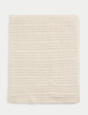 

Unisex,Boys,Girls M&S Collection Pure Cotton Pointelle Shawl - Ivory, Ivory