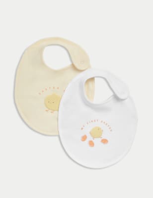 

Unisex,Boys,Girls M&S Collection Cotton Rich Easter Dribble Bibs - Yellow Mix, Yellow Mix