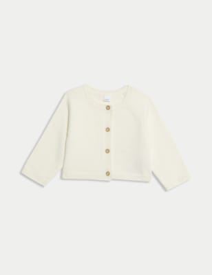 

Unisex,Boys,Girls M&S Collection Matinee Cardigan (7lbs-1 Yrs), Ecru
