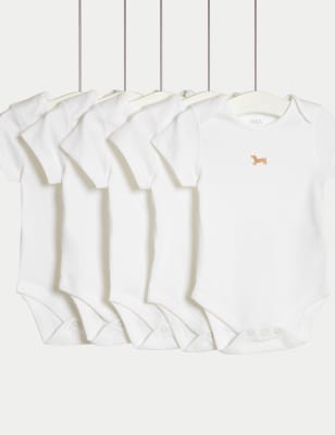 

Unisex,Boys,Girls M&S Collection 5pk Pure Cotton Motif Bodysuits (6½lbs-3 Yrs) - Ivory Mix, Ivory Mix