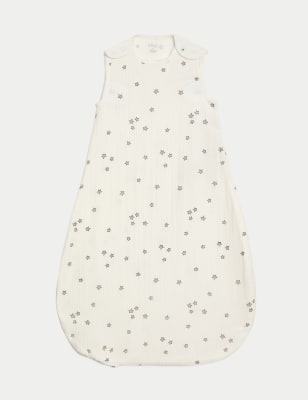 

Unisex,Boys,Girls M&S Collection Pure Cotton Star Print 0.5 Tog Sleeping Bag (0-3 Yrs) - White Mix, White Mix