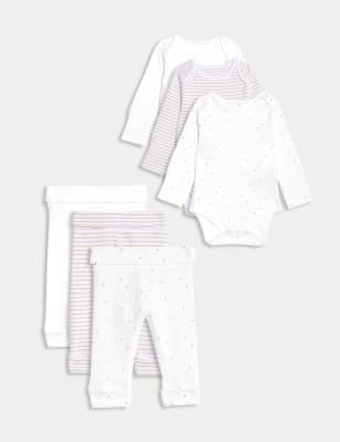 

Unisex,Boys,Girls M&S Collection 3pk Pure Cotton Outfits (6½lbs-3 Yrs) - White, White