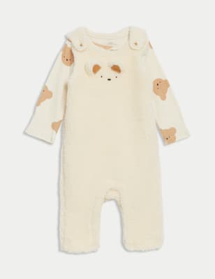 

Unisex,Boys,Girls M&S Collection 2pc Borg Teddy Outfit (7lbs - 1 Yrs) - Cream Mix, Cream Mix