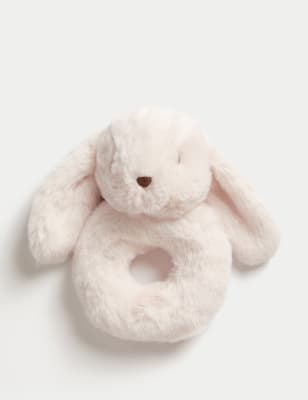 

Unisex,Boys,Girls M&S Collection Rabbit Ring Rattle - Soft Pink, Soft Pink