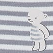 Pure Cotton Striped Teddy Bear Bodysuit (7lbs - 12 Mths), IVORY MIX, swatch