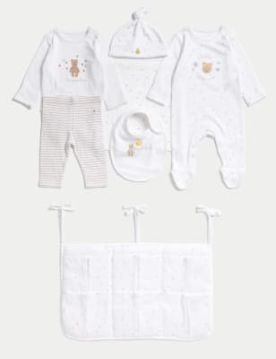 

Unisex,Boys,Girls M&S Collection 7pc Pure Cotton Gift Set - White, White