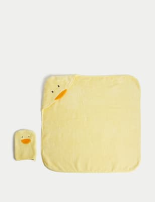 

Unisex,Boys,Girls M&S Collection Pure Cotton Animal Hooded Towel and Mitt Set - Yellow Mix, Yellow Mix