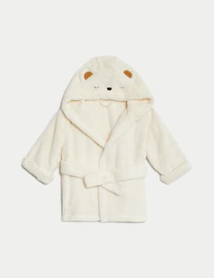 

Unisex,Boys,Girls M&S Collection Pure Cotton Towelling Hooded Robe (0-3 Yrs) - Cream Mix, Cream Mix