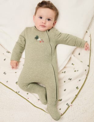 

Unisex,Boys,Girls M&S Collection Cotton Rich Alpine Sleepsuit (Newborn-12 Mths) - Sandstone, Sandstone